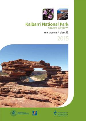 Kalbarri National Park Management Plan 2015
