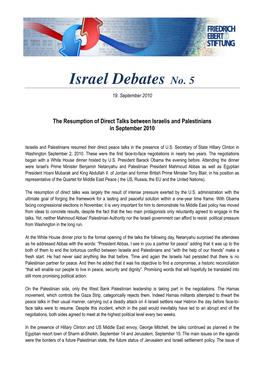 Israel Debates No. 5