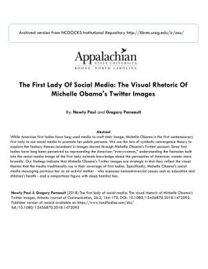 The First Lady of Social Media: the Visual Rhetoric of Michelle Obama's Twitter Images