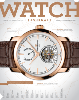 Watch Journal Vacheron Constantin