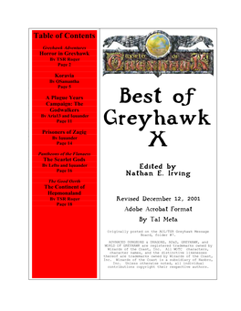 Best of Greyhawk X
