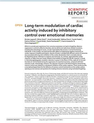Long-Term Modulation of Cardiac Activity Induced by Inhibitory Control