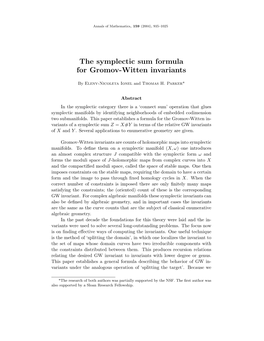 The Symplectic Sum Formula for Gromov-Witten Invariants