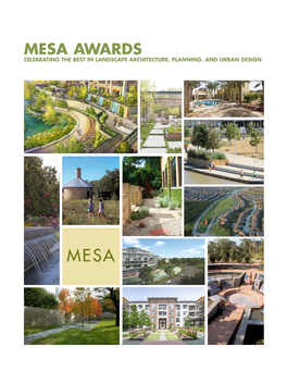 Mesa Awards Celebrating the Best in Landscape Architecture, Planning, and Urban Design Awards