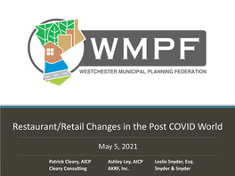 Restaurant/Retail Changes in the Post COVID World