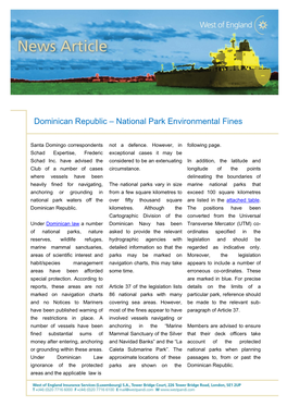 Dominican Republic – National Park Environmental Fines