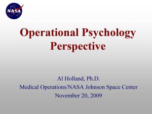 Operational Psychology Perspective