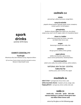 Spork Drinks