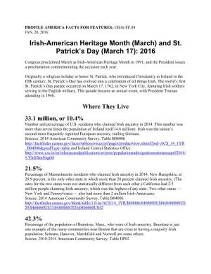 Download St. Patricks Day Facts for Features