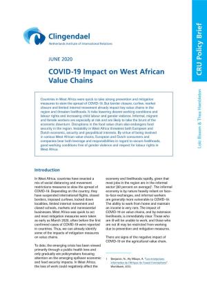 COVID-19 Impact on West African Value Chains