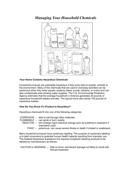 Managing Your Household Chemicals