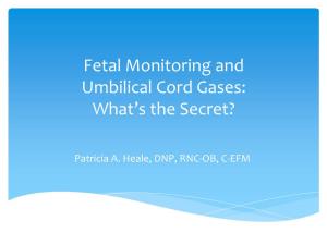 Fetal Monitoring and Umbilical Cord Gases: What's the Secret?