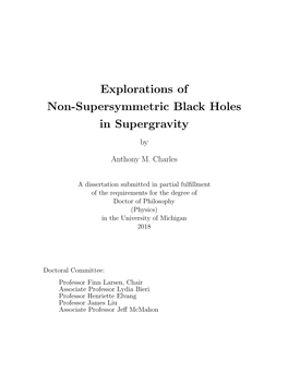 Explorations of Non-Supersymmetric Black Holes in Supergravity