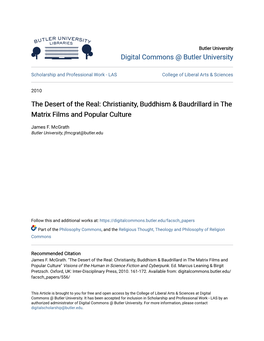 Christianity, Buddhism & Baudrillard in the Matrix Films and Popular Culture