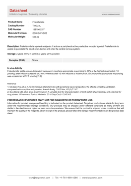 Datasheet Inhibitors / Agonists / Screening Libraries a DRUG SCREENING EXPERT