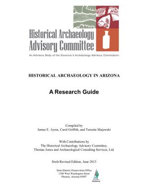 2013 Historical Archaeology Research Guide