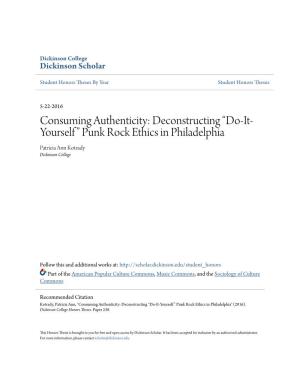 Deconstructing “Do-It-Yourself” Punk Rock Ethics in Philadelphia" (2016)