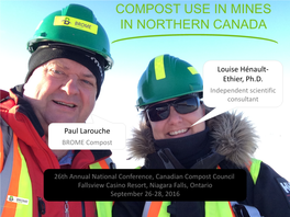 Compost Use in Mines in Northern Canada