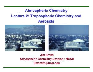 Atmospheric Chemistry Lecture 2