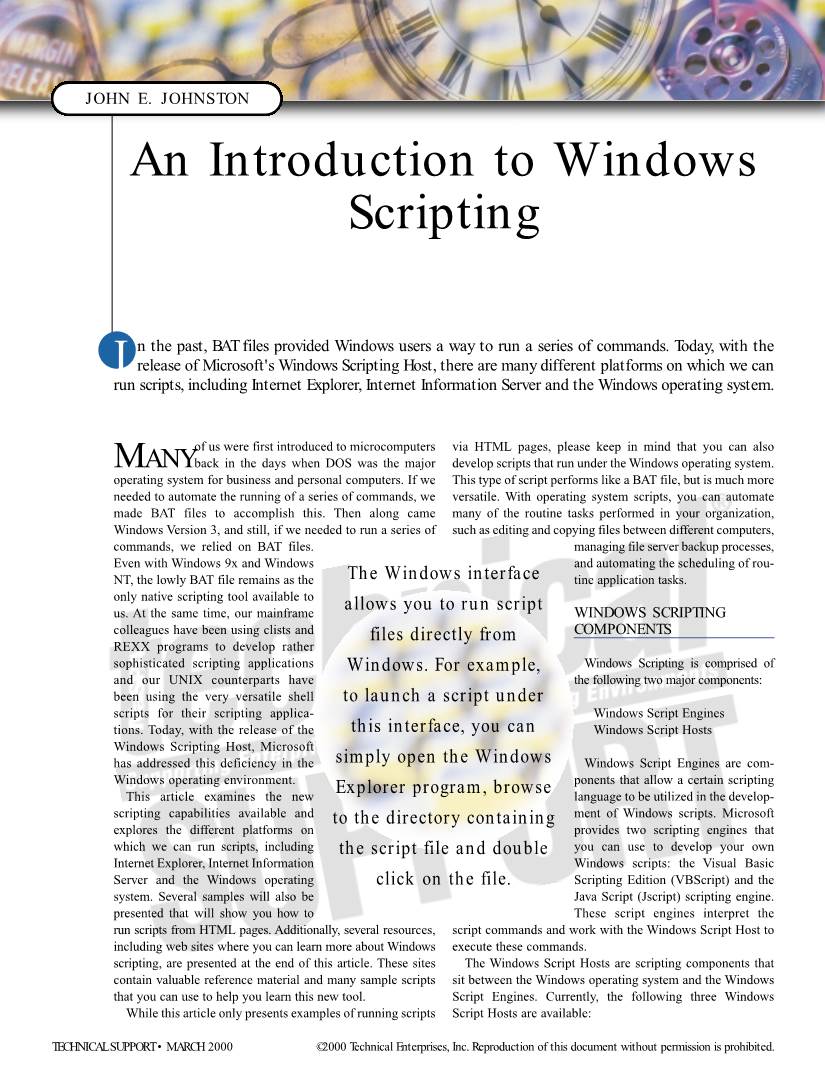 An Introduction to Windows Scripting