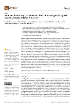 Neutron Scattering As a Powerful Tool to Investigate Magnetic Shape Memory Alloys: a Review