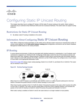 Configuring Static IP Unicast Routing
