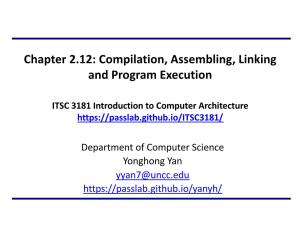 Compilation, Assembling, Linking and Program Execution