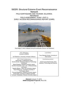 Steer: Structural Extreme Event Reconnaissance Network Palu