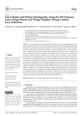 Trace Metals and Diatom Stratigraphy Along the Sill Between Lakes Telaga Warna and Telaga Pengilon, Dieng, Central Java, Indonesia