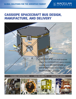 Cassiope Spacecraft Bus Design, Manufacture, and Delivery