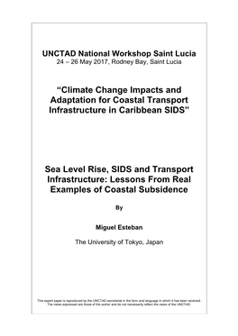Sea Level Rise, SIDS and Transport Infrastructure: Lessons from Real Examples of Coastal Subsidence