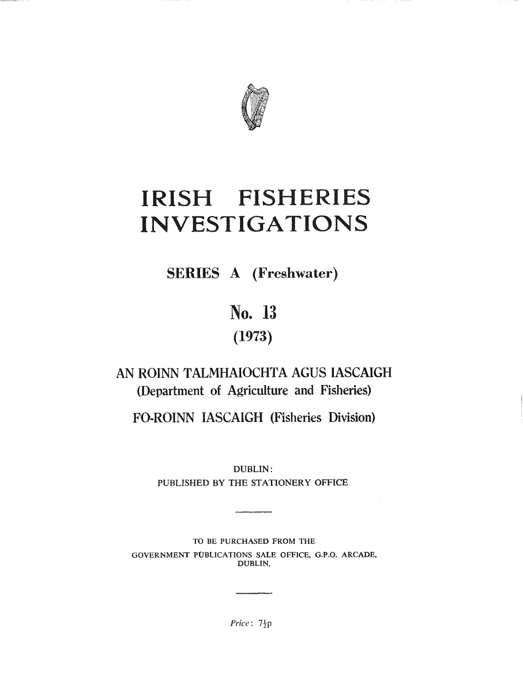 Irish Fisheries Investiga Tions