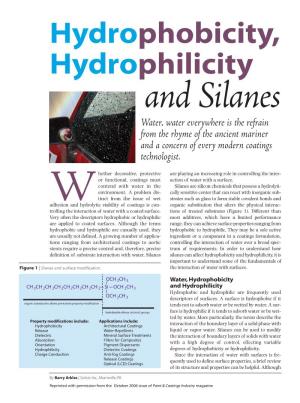 Hydrophobicity, Hydrophilicity