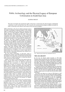 Public Archaeology and the Physical Legacy of European Colonisation in South East Asia