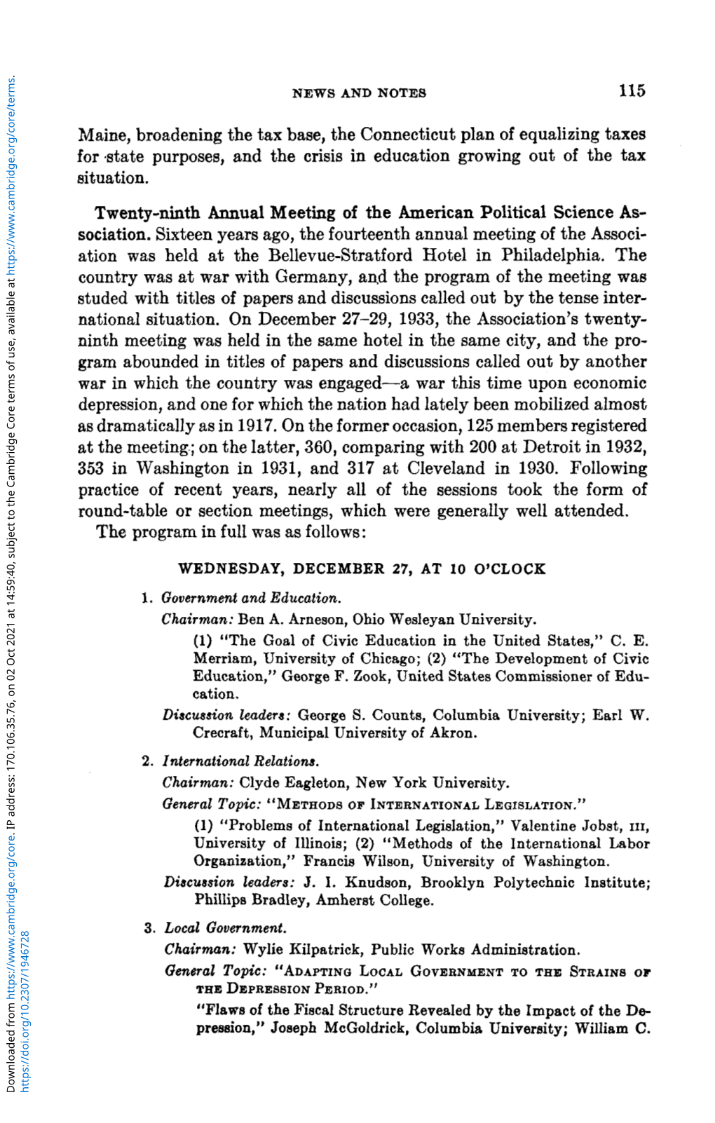 Maine, Broadening the Tax Base, the Connecticut Plan of Equalizing Taxes for State Purposes, and the Crisis in Education Growing out of the Tax Situation