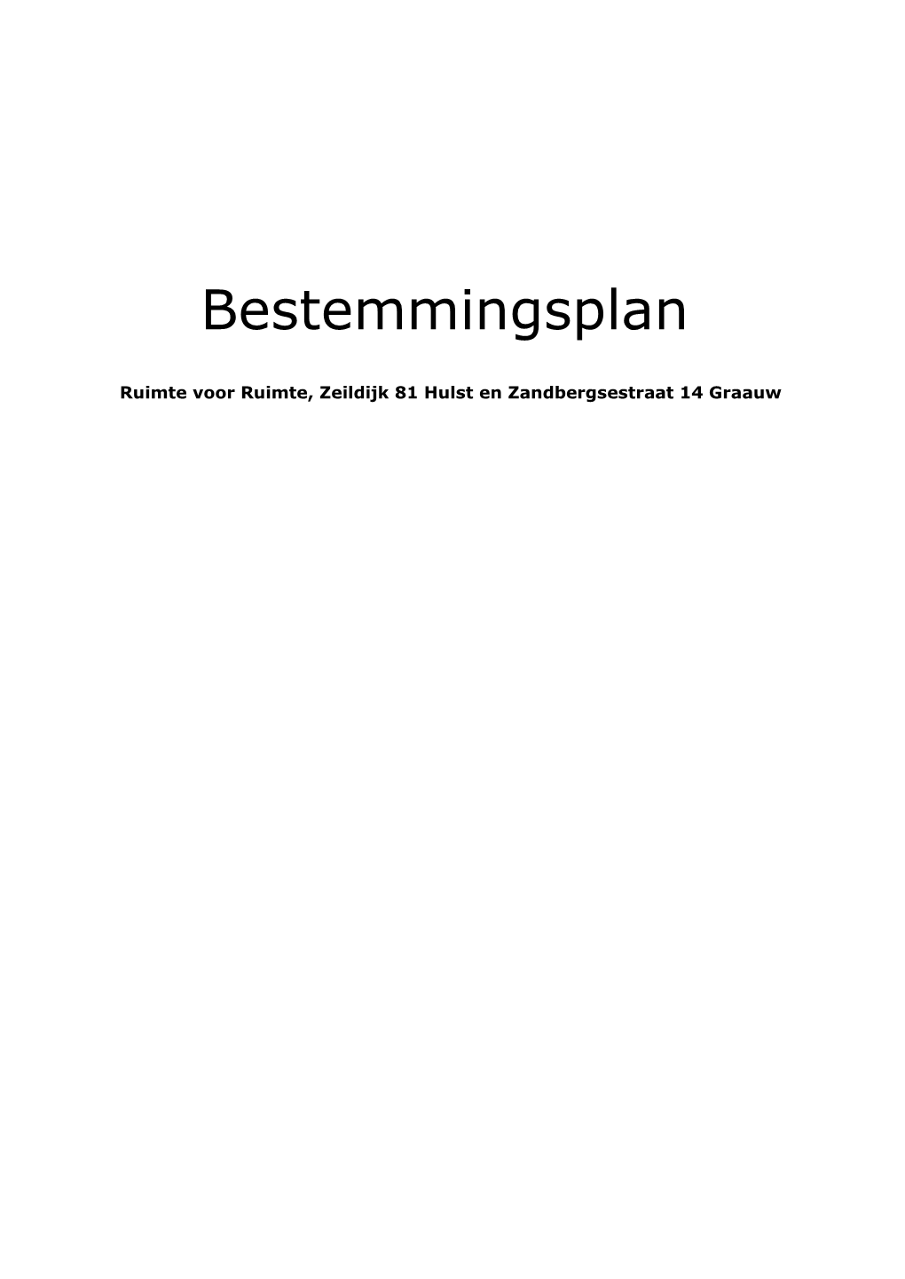 Bestemmingsplan