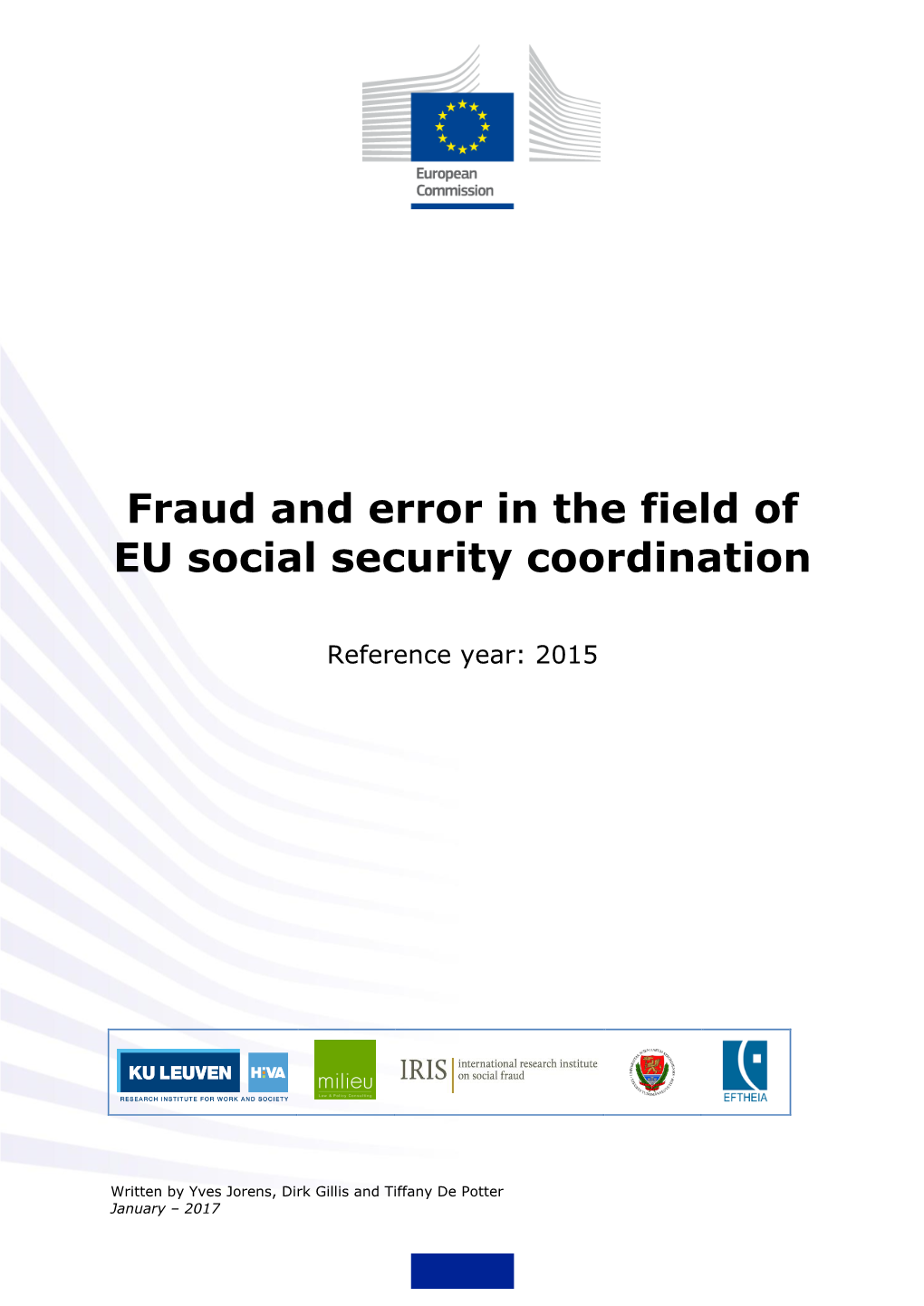 Fraud and Error in the Field of EU Social Security Coordination