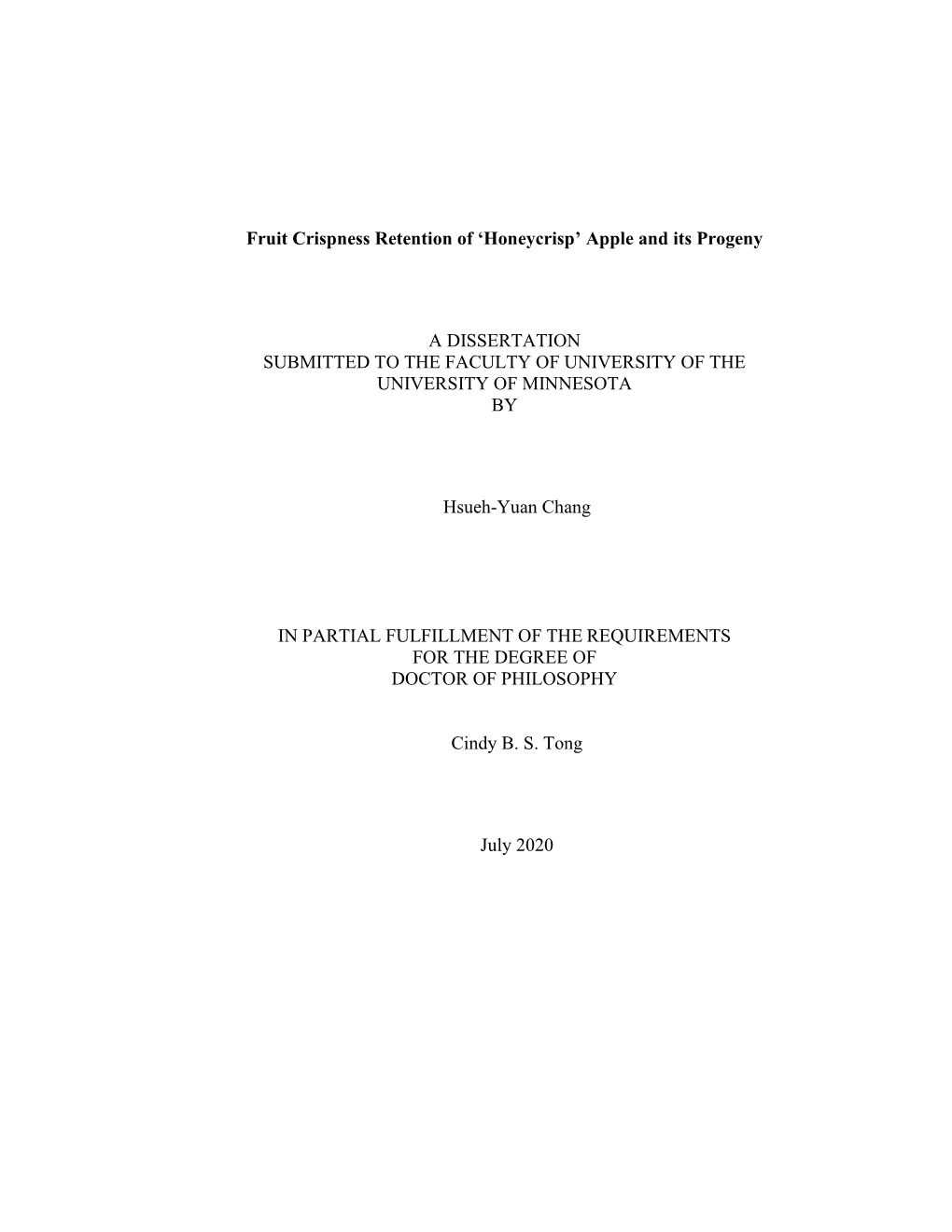 Fruit Crispness Retention of ‘Honeycrisp’ Apple and Its Progeny