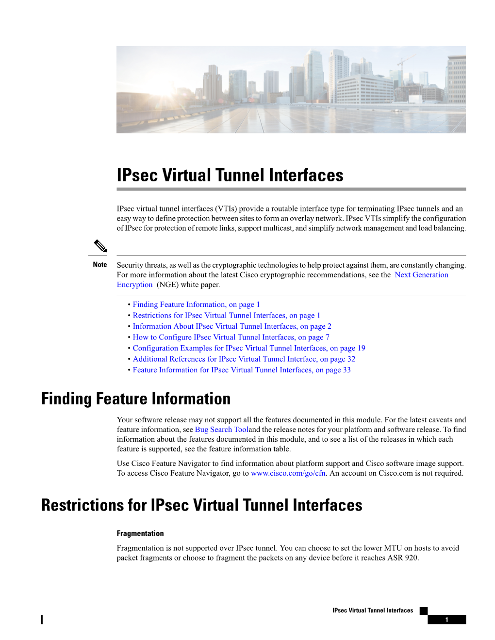 Ipsec Virtual Tunnel Interfaces