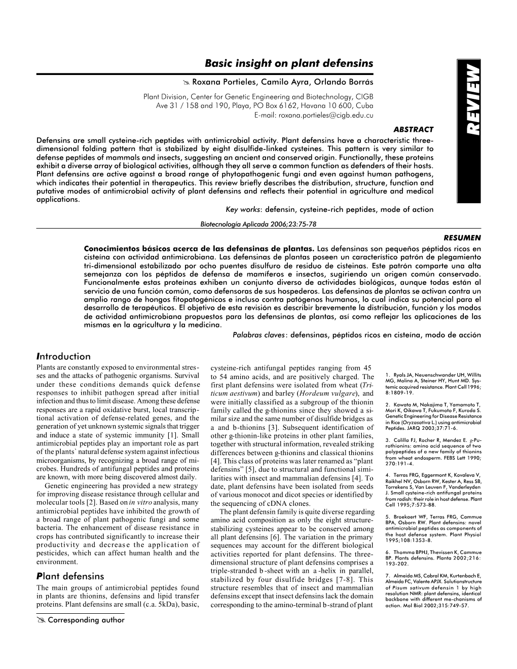 Basic Insight on Plant Defensins