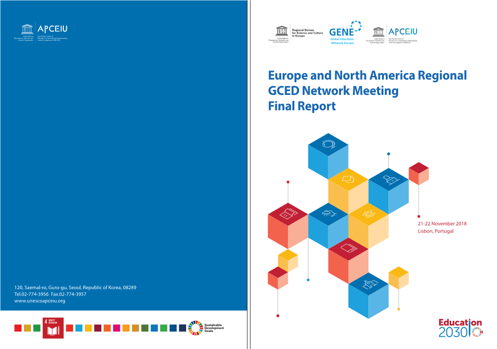 Europe and North America Regional GCED Network Meeting Final Report