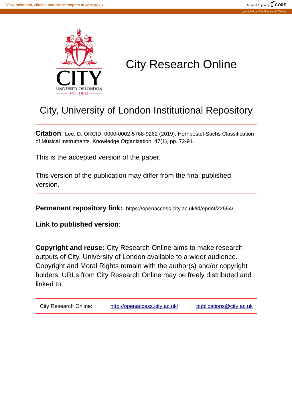 City Research Online