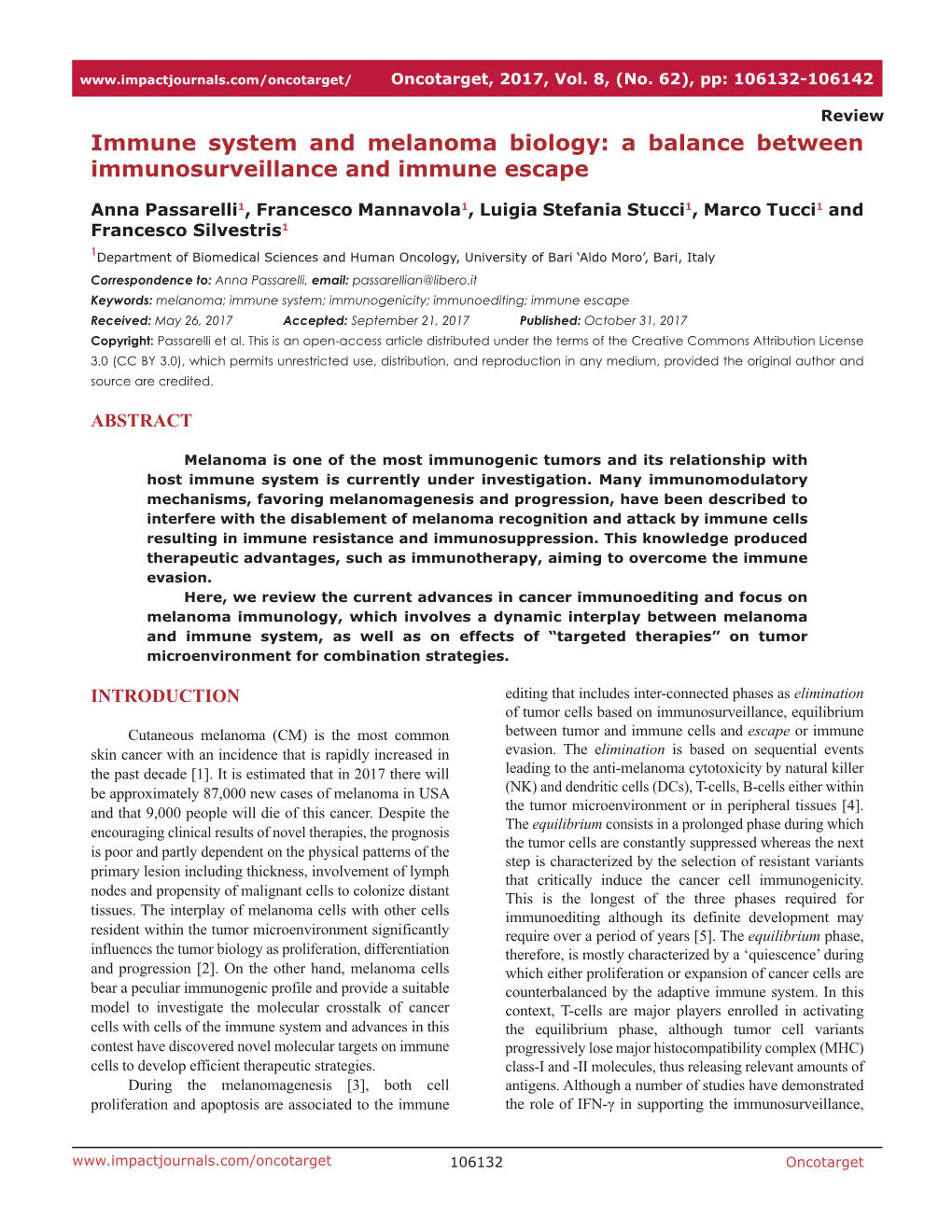 Immune System and Melanoma Biology: a Balance Between Immunosurveillance and Immune Escape