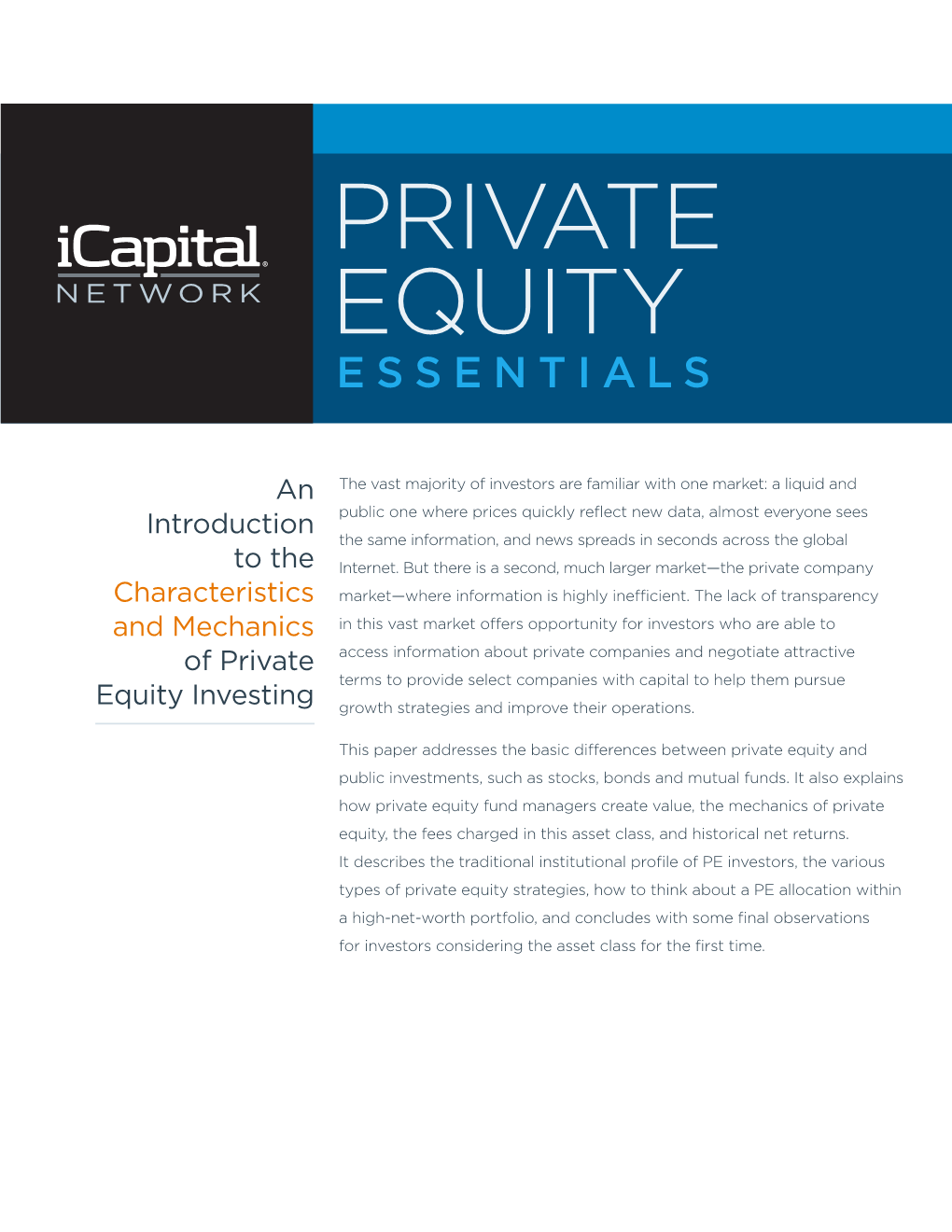 Private Equity Essentials