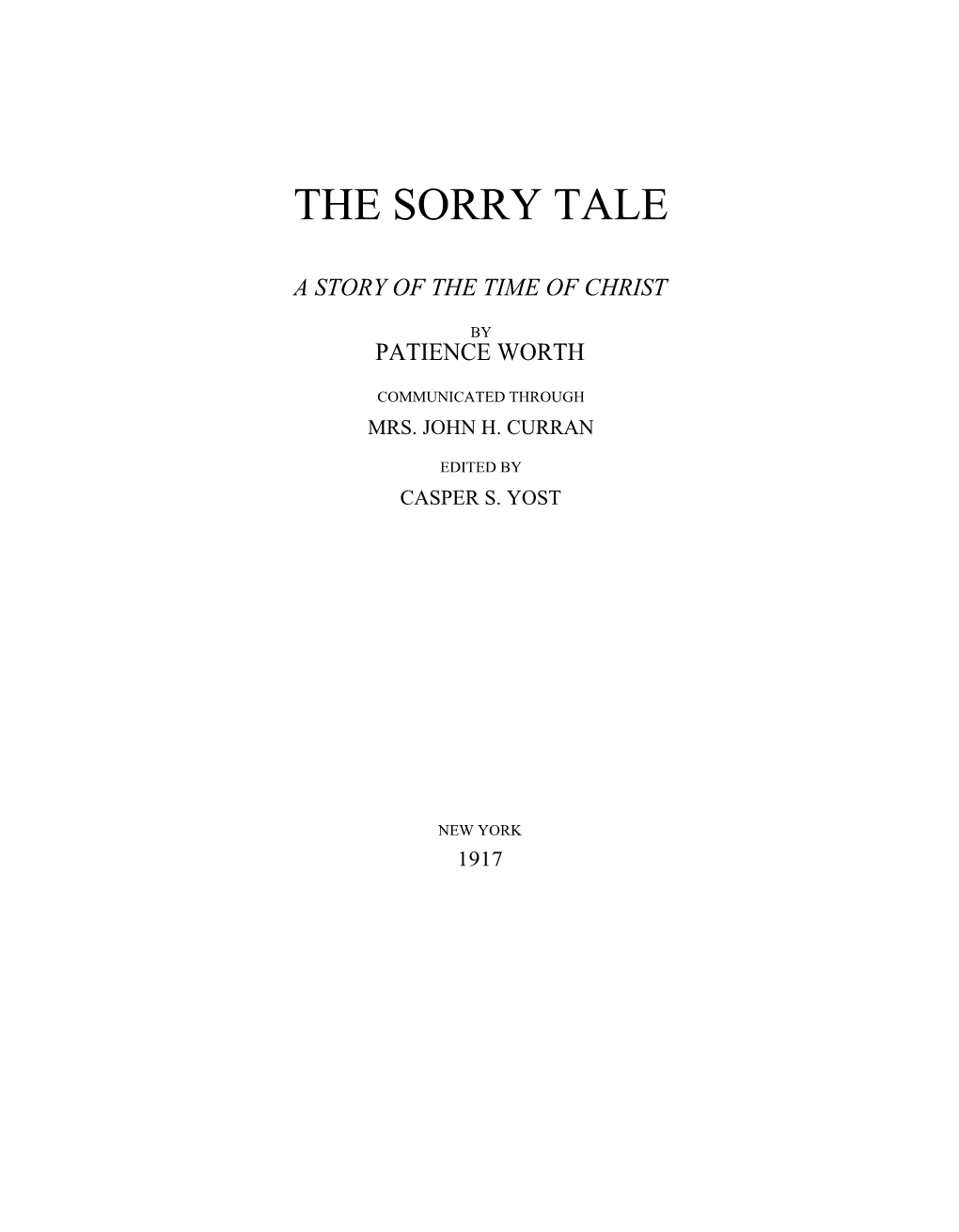 The Sorry Tale