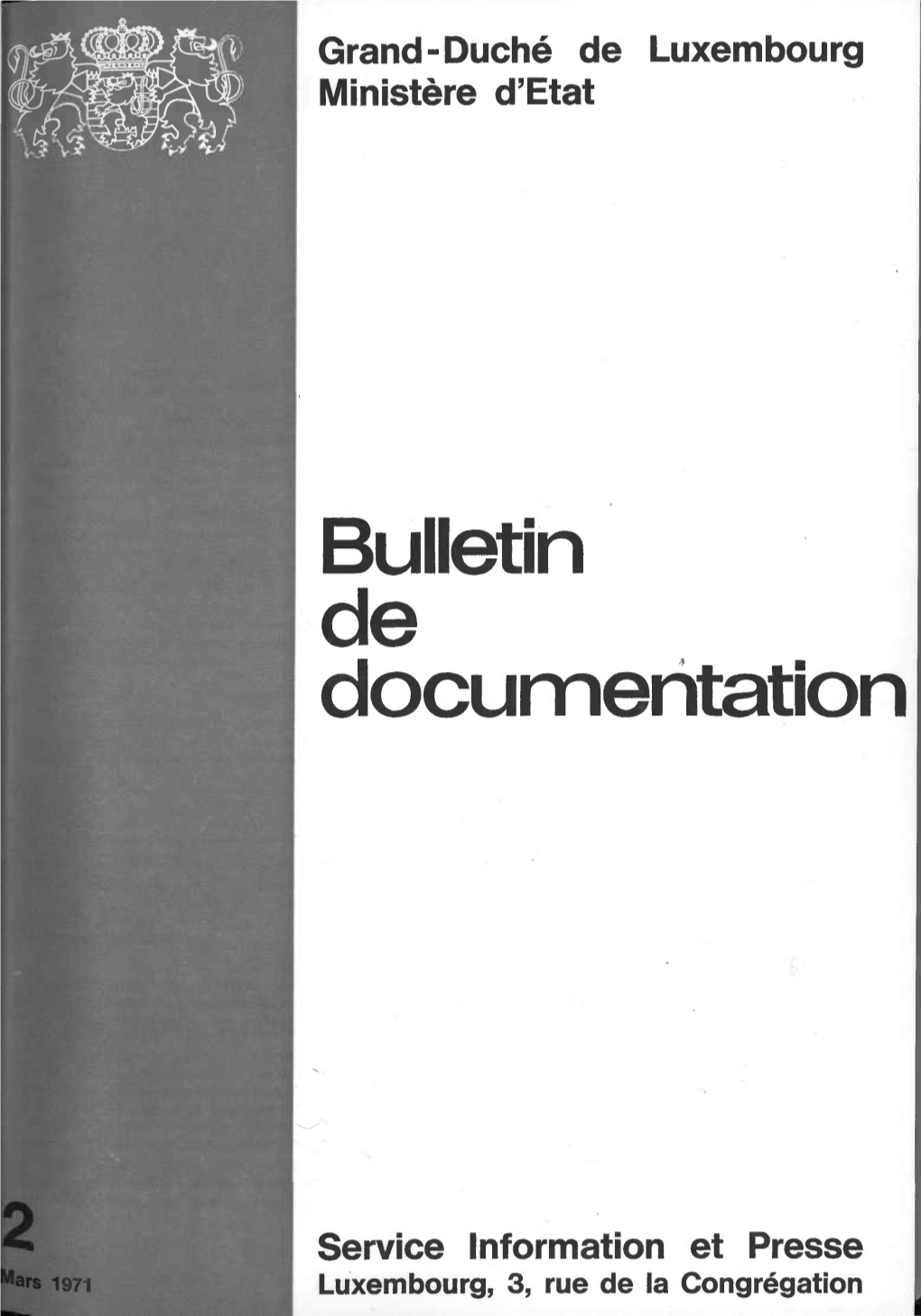 Bulletin De Documentation