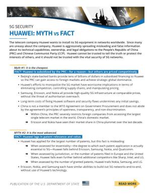 5G Security 5G Security Huawei: Myth Vs Fact