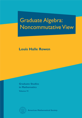 Graduate Algebra: Noncommutative View