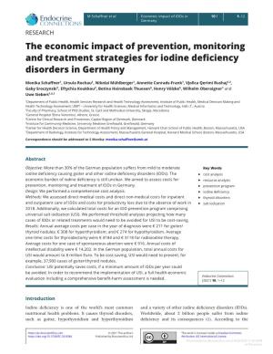 The Economic Impact of Prevention, Monitoring and Treatment Strategies for Iodine Deficiency Disorders in Germany