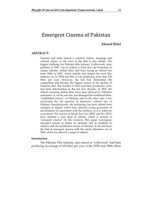 Emergent Cinema of Pakistan